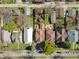 Birds eye view of homes on the street, showcasing the neighborhood and property lines at 741 Dequincy St, Indianapolis, IN 46201