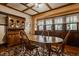 Charming dining room with hardwood floors, coffered ceiling, and abundant natural light at 741 Dequincy St, Indianapolis, IN 46201