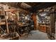 Workshop full of fishing equipment and decor on the walls at 741 Dequincy St, Indianapolis, IN 46201