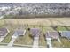 An aerial view of the property nestled within a quiet residential community with green spaces nearby at 7531 Bancaster Dr, Indianapolis, IN 46268