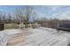 Spacious deck with table, umbrella, swing and chairs for outdoor entertaining at 7531 Bancaster Dr, Indianapolis, IN 46268