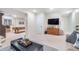 Finished basement featuring a pool table, entertainment area, and cozy seating, perfect for recreation and relaxation at 8253 Belcrest Ct, Indianapolis, IN 46256