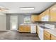 A close up view of the kitchen including sink, oven, and dishwasher at 8551 Belle Union Ct, Camby, IN 46113