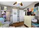 Bedroom featuring hardwood floors, closet, and a sitting area at 10427 N Delaware St, Carmel, IN 46280