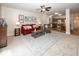 Spacious living room featuring carpet flooring, neutral walls, and an open layout at 14014 Keams Dr, Fishers, IN 46038