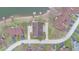 Overhead view of a waterfront property featuring a private dock and ample parking space at 1847 Crystal Bay East Dr, Plainfield, IN 46168