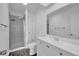 A bathroom with a sink vanity, toilet, and shower at 1847 Crystal Bay East Dr, Plainfield, IN 46168