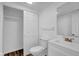A bathroom featuring a toilet and closet at 1847 Crystal Bay East Dr, Plainfield, IN 46168