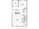 Floorplan of the home showing the living room, kitchen, bathroom, and office at 2037 Rhettsbury St, Carmel, IN 46032