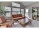 Bright living room with vaulted ceilings, and a walk out door at 2145 W Bedrock Ln, Greenfield, IN 46140