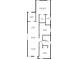 Detailed floor plan showcasing the layout, including the primary bedroom, kitchen, living room, and bathroom locations at 242 N Tacoma Ave, Indianapolis, IN 46201