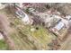 Aerial shot displaying a farm and the expansive land and barn that comes with the property at 435 N Chestnut St, Monrovia, IN 46157