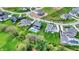 Backyard view of a luxury home, showcasing a sparkling pool and outdoor entertainment area at 5120 Melbourne Pl, Zionsville, IN 46077