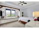 Cozy bedroom with a window bench, providing a relaxing space with great natural light and storage at 5120 Melbourne Pl, Zionsville, IN 46077