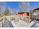 Back deck and view of a home exterior featuring backyard at 5330 Manker St, Indianapolis, IN 46227