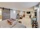 Basement featuring a large open area, a bedroom, and lots of lights at 5330 Manker St, Indianapolis, IN 46227