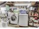 Functional laundry area featuring modern washer and dryer at 5330 Manker St, Indianapolis, IN 46227