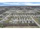 Expansive aerial view of a residential community featuring modern homes, winding streets, and a picturesque pond at 5540 Arrowgrass Ct, Noblesville, IN 46062