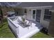 Relaxing backyard deck with outdoor seating perfect for enjoying the backyard at 5836 Andover Rd, Indianapolis, IN 46220
