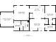 Detailed floor plan layout of main level including living room, kitchen, primary bedroom and bathrooms at 602 Prospect St, Indianapolis, IN 46203