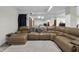 Spacious finished basement with comfortable lounge seating at 6043 Acorn Dr, Columbus, IN 47201