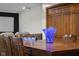 Dining room featuring a wooden table with a vase and seating at 6043 Acorn Dr, Columbus, IN 47201