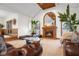 Cozy living room featuring a fireplace, wood accents, and ample seating, perfect for relaxation at 6043 Acorn Dr, Columbus, IN 47201