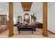 Spacious living area with view into the living room. Beautiful architecture and finishes at 6043 Acorn Dr, Columbus, IN 47201