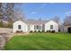 Charming single-story home with a well-manicured lawn and a welcoming green front door at 6721 Evanston Ave, Indianapolis, IN 46220