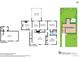 Detailed floor plan showcasing the layout of the basement, first floor, and outdoor areas, including room dimensions at 7021 Warwick Rd, Indianapolis, IN 46220