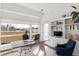 Bright home office with large windows and built-in shelving for storage at 932 Broadway St # 15, Indianapolis, IN 46202