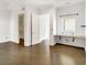 Bright study area with an open floor plan and built-in desk at 932 Broadway St # 15, Indianapolis, IN 46202