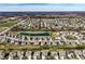 An aerial view showing a residential community with green spaces, water features, and nearby amenities at 12729 Brandenburg Dr, Carmel, IN 46032