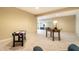 Spacious basement featuring ample room for recreation and relaxation with plush carpeting and a neutral color scheme at 12729 Brandenburg Dr, Carmel, IN 46032