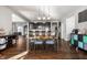 Open dining room connected to kitchen, and living room offering a great flow for entertaining at 12729 Brandenburg Dr, Carmel, IN 46032