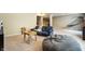 Basement living room featuring a comfortable sofa, bean bag, and stylish decor at 12729 Brandenburg Dr, Carmel, IN 46032
