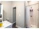 Cozy bathroom featuring a vanity, toilet, and shower at 1334 E Market St, Indianapolis, IN 46202