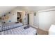 Bedroom featuring two twin beds with space themed decor and slanted ceilings at 1334 E Market St, Indianapolis, IN 46202
