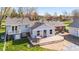 Aerial view showcasing deck and patio areas of home's exterior at 139 W Jefferson St, Jamestown, IN 46147
