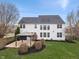 Aerial view of the backyard featuring the lawn, gazebo, and back of house at 2091 Banburry Pl, Avon, IN 46123