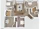Detailed floor plan reveals multiple bedrooms, bathrooms, and a central living space, offering ample space and privacy at 2091 Banburry Pl, Avon, IN 46123