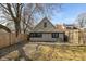 Backyard view with fencing enclosing the yard, showing the exterior of the home at 2155 S Delaware St, Indianapolis, IN 46225