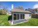 View of patio with screen doors from backyard at 3013 Crimson W Ct # 42, Carmel, IN 46033