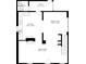 Detailed floorplan showcasing the layout of the entry, kitchen, bathroom, dining room, and living room at 350 N Belleview Pl, Indianapolis, IN 46222