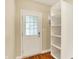 Mud room with coat closet and door to the back yard at 4703 River Ridge Dr, Indianapolis, IN 46240