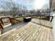Spacious wooden deck, perfect for outdoor seating and entertaining guests at 5608 Lunsford Dr, Indianapolis, IN 46237