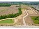 Aerial view of the construction site, showcasing roads and land plots ready for new homes to be built at 6011 Card Blvd, Indianapolis, IN 46221