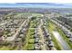A serene aerial landscape of the housing community with pond and lush trees at 6746 Wilmot Ln, Avon, IN 46123