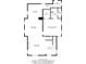 Detailed floor plan showcasing the layout of the home's first floor, including the kitchen, living room, and bedrooms at 774 Woodruff Pl E Dr, Indianapolis, IN 46201