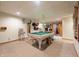 Recreational room with a billiard table and ample space for entertaining at 7984 S Deer Lake Dr, Nineveh, IN 46164